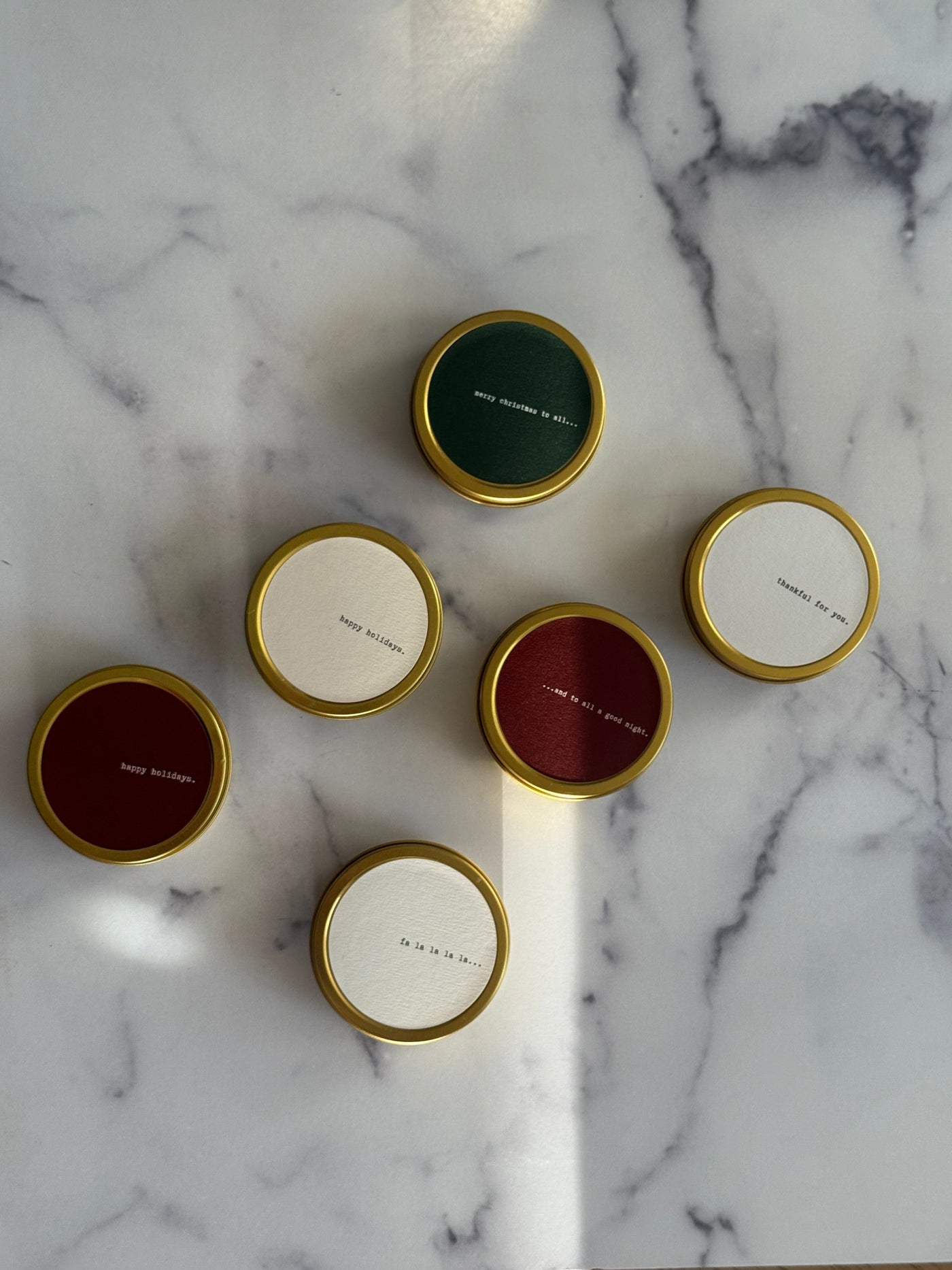 Holiday Greeting Card Candles